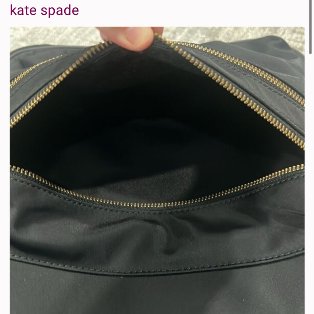 Kate Spade Black Backpack with Gold Accents - Picture 3 of 10